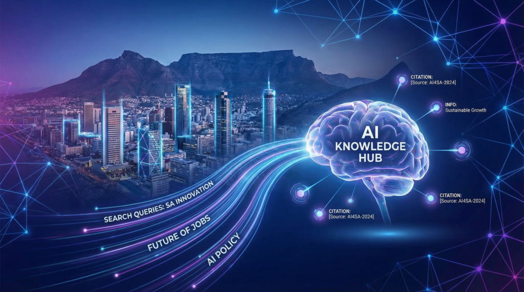 Generative Engine Optimisation guide for South African businesses showing AI search concept